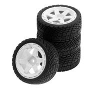 DONGXINGWEI Lot de 4 roues de pneu de voiture RC ø67 x 27 mm pour TAMIYA 1/10 TT02 XV01 Lancia Delta RC Car