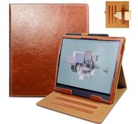 Dongzhu Étui pour Boox Note Air 4C/ Note Air 3C / Note Air 3 / Note Air 2 / Note Air 2 Plus Tablet Case - Housse en Cuir PU avec dragonne/Porte-Stylo/Fonction de Mise en Veille Automatique (Marron)