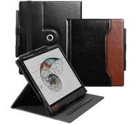 DONGZHU Étui pour Boox Note Air 4C/ Note Air 3C / Note Air 3 / Note Air 2 / Note Air 2 Plus Tablet - Housse en Cuir PU avec dragonne/Porte-Stylo/Fonction de Mise en Veille Automatique (Noir vs Marron)