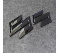 DONHEK Auto Emblèmes pour Suzuki Swift,ABS Lettre Stickers 3D Logo Grille Capot Avant Arrière Emblème Autocollantes D'insigne Autocollant de Rechange Extérieurs Modification,Front+Rear Logo Black