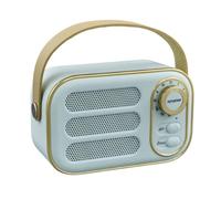 Doni Bomboniere 1 enceinte Bluetooth rétro portable sans fil vintage Bluetooth 5.0 stéréo TWS USB TF Card AUX mini enceinte audio pour la maison, les voyages, les fêtes, cadeau (bleu ciel)