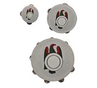 Doni Bomboniere Anniversaire 1 pc Tambourin avec As d'Argent Dix-huitième Cartes Siciliennes Idées Cadeaux Complètes Originaux Bon Marché (B)