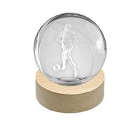 Doni Bomboniere Anniversaire 1 pcs LED Lampe Boule à La Communion Confirmation Est Présent Un Module Qui Illumine Et Exposition En Clair Image de Footballeur Action Idées Cadeaux Complet Originaux
