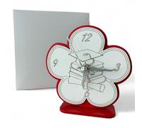 Doni Bomboniere Baccalauréat 1 pcs Fleur Forme Horloge avec Représentation Symboles Livres Tactile Et Parchemin Idées Cadeaux Completes Originaux Bon Marché