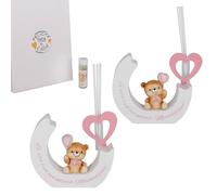 Doni Bomboniere Baptême 1 pcs Diffuseur Essence avec Ours Premier Anniversaire Ballon entre Les Mains sur la Base Il y a l'inscription La Vie Est Une Aventure Merveilleuse Assortie en Deux Modèles