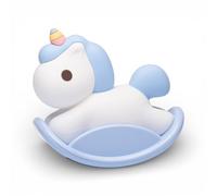 Doni Bomboniere Baptême 1 pcs Lampe Nuit Bleu Clair Forme Premier Anniversaire Hippocampe Bascule 3 Intensité Lumineuse Tapping Capteur Minuterie 30 Minutes Charge USB Idées Cadeaux Complet Originaux