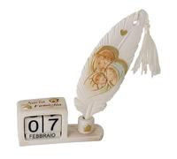 Doni Bomboniere Baptême 1 pièce calendrier perpétuel avec inscription sacrée communion confirmation famille encrier et stylo où les idées cadeaux complètes originales bon marché sont représentées