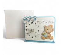 Doni Bomboniere Baptême - 1 pièce - Montre bleu ciel avec tendre ourson et mots Rêves amour joie idées cadeaux complètes originales bon marché