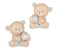 Doni Bomboniere Baptême Lot de 1 lampe LED en forme d'ourson avec cœur entre les mains ou la droite gauche assortie en deux modèles Idées cadeaux complètes originales bon marché