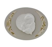 Doni Bomboniere Baptême Lot de 1 tête de lit ovale avec représentation maternité confirmation mariage idées cadeaux complètes originales bon marché