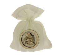 Doni Bomboniere Communion Lot de 12 sachets avec application ronde symboles sacrés communion enfant fille marque-places événement idées cadeaux complètes originaux bon marché