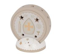 Doni Bomboniere Cresima Lampe LED en Forme de Cercle avec Bandes et Base Décorée Étoiles à l'intérieur de Sont Présents Les Symboles Sacrés Sacramento Idées Cadeaux Complètes Originaux Bon Marché