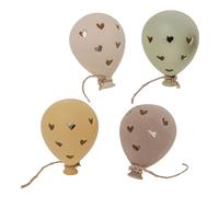 Doni Bomboniere Cresima Lot de 1 ballons en céramique rugueux avec LED Trous à cœur assortis en 3 couleurs, mariage, anniversaire, communion, lampe de nuit, lucine, originaux, bon marché, cadeau