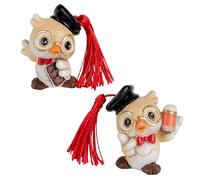 Doni Bomboniere Diplôme 12 pcs figurine en forme de chouette avec touche assortie en deux modèles livre ou crayon entre les mains idées cadeaux complètes originales bon marché