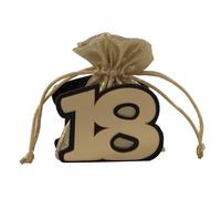 Doni Bomboniere Dix-huitième 12 pcs Boîte Or Et Noir En Forme Nombre 18 Idées Cadeaux Complètes Originaux Bon Marché