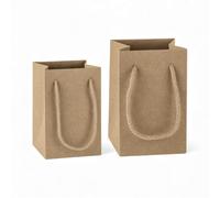 Doni Bomboniere Lot de 10 sacs à havane avec poignée en anniversaire anniversaire confirmation communion baptême naissance corde pour emballage grandes idées cadeaux complètes originaux bon marché