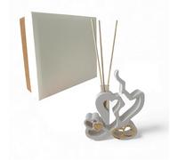 Doni Bomboniere Mariage 1 pcs Diffuseur avec Silhouette Visages Amoureux Anniversaire Mariage Et Infini Coeurs Standard Idées Cadeaux Completes Originaux Bon marché