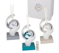 Doni Bomboniere Mariage 1 pcs Diffuseur Essence avec Planisphère Anniversaire Continents Peintures en Blanc Entouré par une Spirale Idées Cadeaux Completes Originaux Bon marché