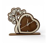 Doni Bomboniere Mariage 1 pcs Horloge Tabac En Forme Anniversaire Coeur avec Arbre de Vie Stylisé Idées Cadeaux Complètes Originaux Bon Marché