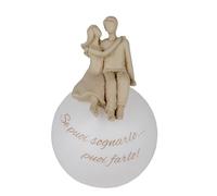 Doni Bomboniere Mariage 1 pcs Lampe LED avec Amoureux Assis Anniversaire sur Une Boule Qui S'illumine Écrit Si Vous Pouvez Rêver... Faites-le Idées Cadeaux Complètes Originales Bon Marché