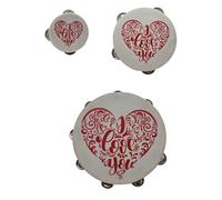 Doni Bomboniere Mariage 1 pcs Tambourin avec Coeur Rouge Et Anniversaire Écrit Love Idées Cadeaux Complètes Originaux Pas Cher (A)