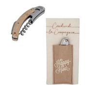 Doni Bomboniere Mariage 1 pcs Tire-bouchon avec Mignon Boîte Anniversaire Tissu Poche Phrases Partager La Compagnie Et Happy Hour Idées Cadeaux Complètes Originaux Bon Marché