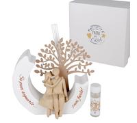 Doni Bomboniere Mariage 1 pièce Parfumeur Environnement avec Couple Assis Anniversaire sur Une Demi-Lune Où Est Imprimée La Phrase Si Vous Pouvez Rêver... Faites-le à Épaule Un Arbre de Vie