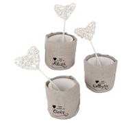 Doni Bomboniere Mariage 3 pièces Vase à plantes en forme cylindrique anniversaire communion confirmation avec inscription : Aujourd'hui, je choisis la joie la joie bonheur idées cadeaux complètes