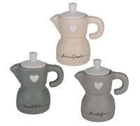 Doni Bomboniere Mariage 6 pièces Sucrier de Moka en céramique italienne en 3 variantes différentes avec Cuorcino et Phrases Joes Idées utiles Mariés Mariage Original