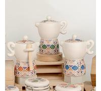 Doni Bomboniere Mariage 6 pièces Sucrier Moka en porcelaine décorée porte sucre cafetière originale anniversaire première communion sainte confirmation baptême pensierini participations mariage avec