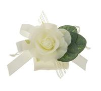 Doni Bomboniere Mariage - Lot de 12 sacs à dragées en coton de couleur blanche avec fleur et nœud blanc pour mariés et mariés, marque-places pour mariés, bricolage, bon marché, anniversaire