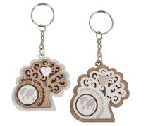 Doni Bomboniere Mariages 12PCS Porte Clés avec Arbre de Mariage en Argent Or Communions Confirmation Événements Thème et Vie Carte du Monde Mots Importants Idées Cadeaux Complètes Originaux