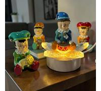 Doni Bomboniere Naissance 1 pcs Lampe LED avec Fleur en Cristal avec Tube Parfum pour Environnement avec Figurine Jolly Assortie en 4 Variantes Idées complètes originales bon marché