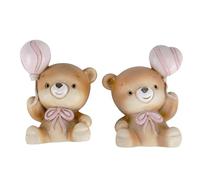 Doni Bomboniere Naissance 12 pcs Aimant Ours avec Arc Et Ballon En Forme De Coeur entre Lemani Absorbé en Deux Modèles Idées Cadeaux Complètes Originaux Bon Marché