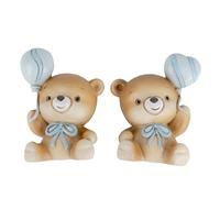 Doni Bomboniere Naissance 12 pcs Aimant Ours avec Arc Et Ballon En Forme De Coeur entre Lemani Absorbé en Deux Modèles Idées Cadeaux Complètes Originaux Bon Marché