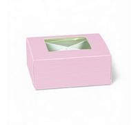 Doni Bomboniere Naissance Lot de 10 boîtes carrées roses pour confettis baptême anniversaire avec séparateurs intérieurs idées cadeaux complètes originales bon marché