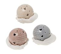 Doni Bomboniere Première Communion 1 boule avec LED sur mains Monde Phrases assorties en 3 couleurs Mariage Anniversaire Confirmation Lampe de Nuit Lucina Original Collection Especial avec phrase