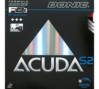 DONIC Acuda S2 - Revêtement pour raquette de tennis de table, Noir , 20