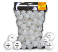 Donic-Schildkröt Balle de Tennis de Table Jade, Qualité Poly 40+, 72 Pièces, dans Un Sac en Filet, Couleur Blanc