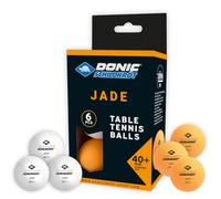 Donic-Schildkröt Balles de tennis de table Jade 40 mm – 6 pièces (3 blancs/3 oranges)