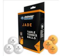 Donic-Schildkröt Balles de Tennis de Table Jade | Paquet de 12, 6 x Blanc / 6X Orange, M. | Poly 40+ de 40 mm