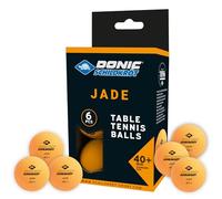Donic-Schildkröt Balles de Tennis de Table Jade | Poly 40 + Ø 40 mm | Lot de 6 | Orange & Blanc | Balle Ping-Pong pour Entraînement & Loisirs