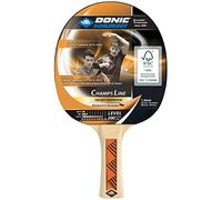 Donic Schildkröt Champs Line 200 Raquette de Tennis de Table Noir/Rouge/Brun
