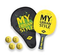 Donic-Schildkröt My Urban Style 400 Set de Raquette de Tennis de Table Mixte Enfant, Noir/Jaune, Taille unique