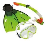 Schildkröt Bermuda – Set de plongée pour enfants (masque, tuba, palmes réglables S/M 27-32)