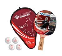 Schildkröt Set de tennis de table Persson 600 – Raquette poignée liège, 4 balles 3-étoiles, housse