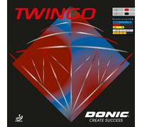 DONIC Twingo de tennis de table en caoutchouc 1,8 mm, Noir