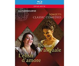 Donizetti : Don Pasquale - L'Élixir d'amour (Glyndebourne). Corbelli, de Niese, Siurina, Auty, Mazzola, Benini, Clément, Arden.