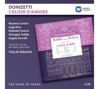 DONIZETTI: L'ELISIR D'AMORE - CARTERI/ALVA/PANERAI/SERAFIN/OTSM 2 CD NEUF