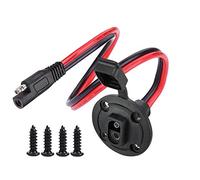 DONJON Prise de Courant SAE,SAE Câble Chargeur Adaptateur Connexion,Port de paroi latérale de Prise SAE étanche aux intempéries Solaire, 10AWG d'alimentation Solaire Câble SAE(50CM)
